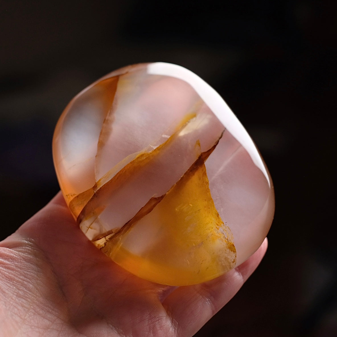 Girasol Golden Healer Quartz | Golden Healer Palm Stone
