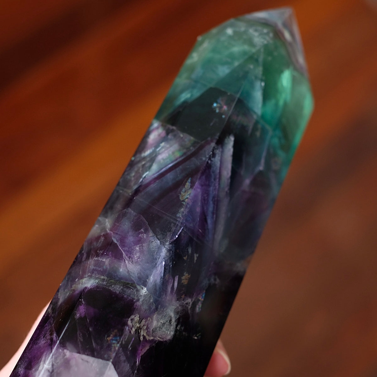 XL Rainbow Fluorite Tower | Fluorite Crystal Point