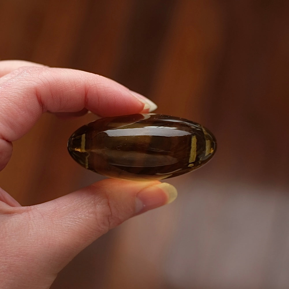 Natural Citrine Palm | Brazilian Citrine Crystal Palmstone