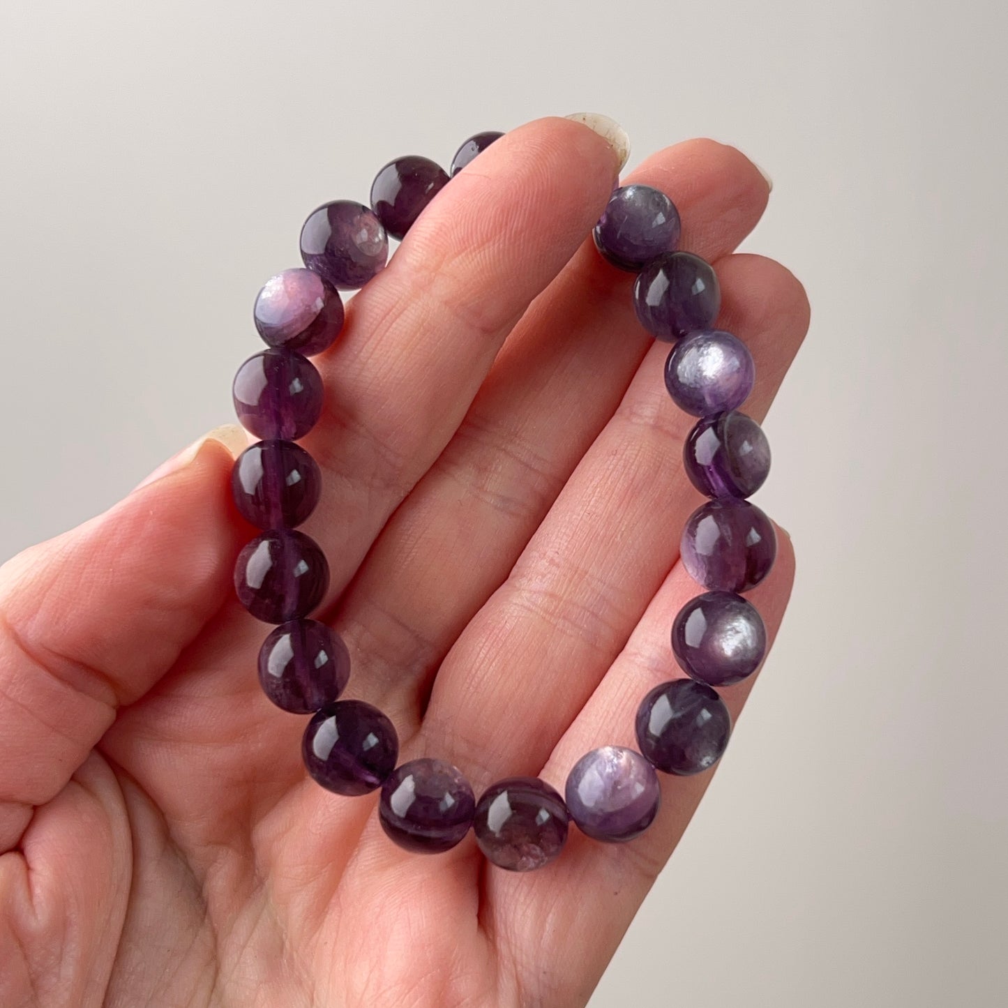 Gem Lepidolite Bracelet | High Quality Gem Lepidolite Stretch Bracelet