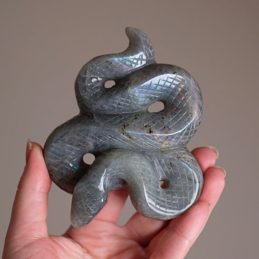 Labradorite Snake Carving | Labradorite Crystal Snake