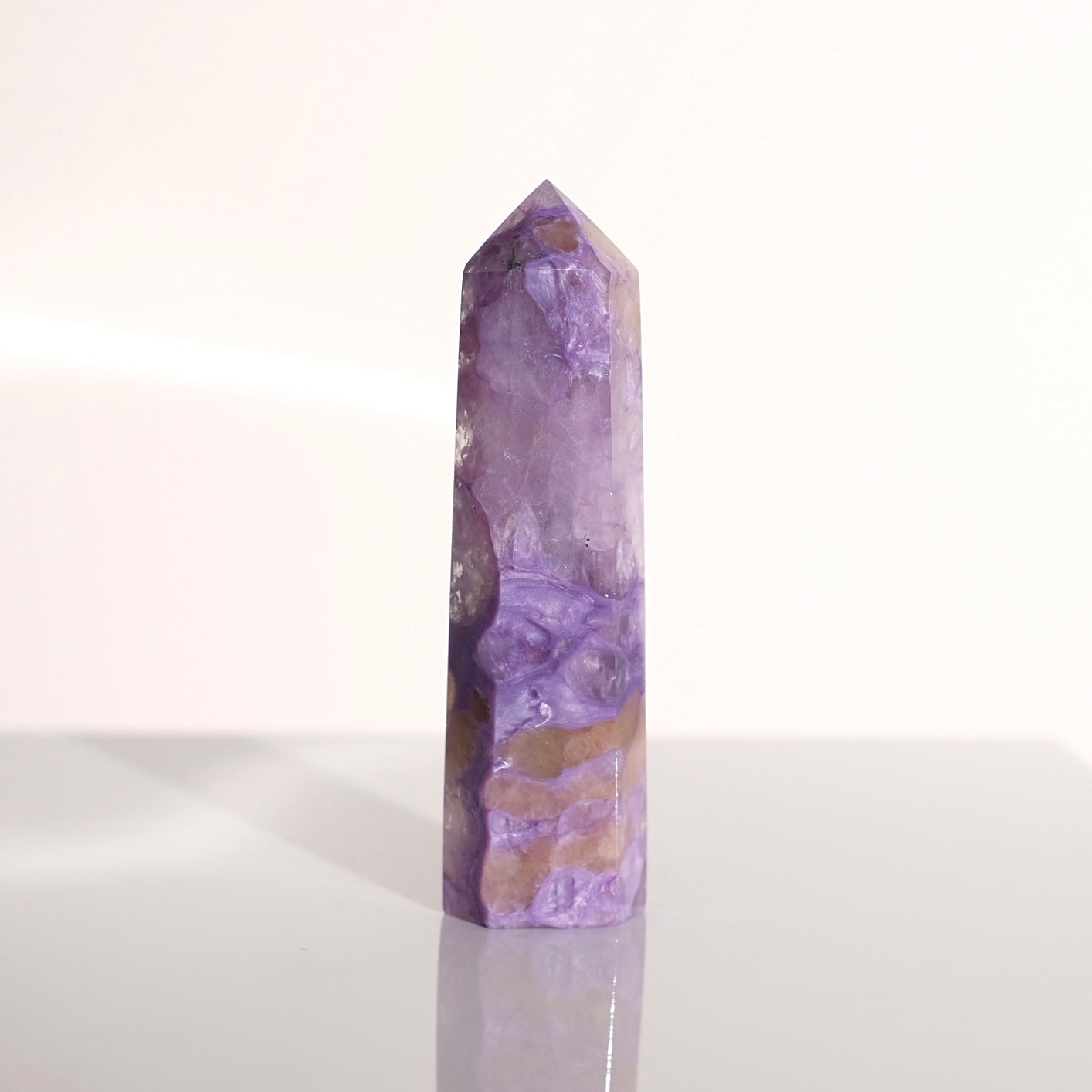 High Grade Charoite Point | Purple Charoite Crystal Tower