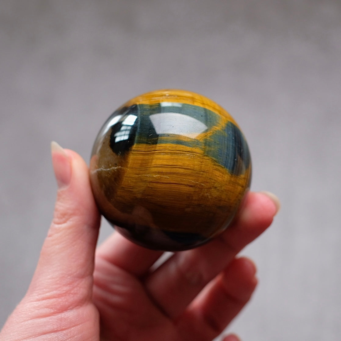 Blue Tiger Eye Sphere | Hawks Eye Crystal Sphere