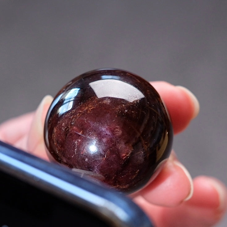 Star Garnet Crystal Sphere | Almandine Garnet Sphere