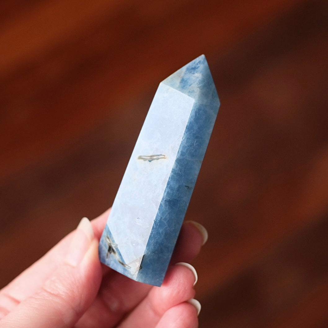 Shimmery Blue Aquamarine Point | Aquamarine Crystal Tower