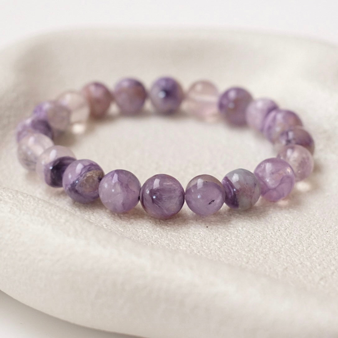 Charoite Bracelet | Charoite in Quartz Crystal Bracelet