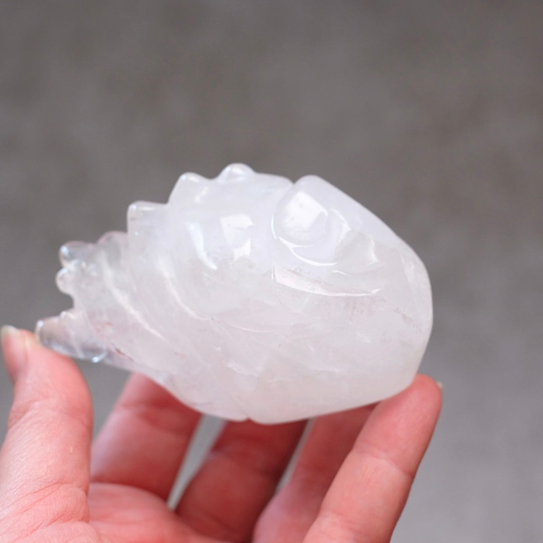 Clear Quartz Anatomical Heart Carving | Human Crystal Heart