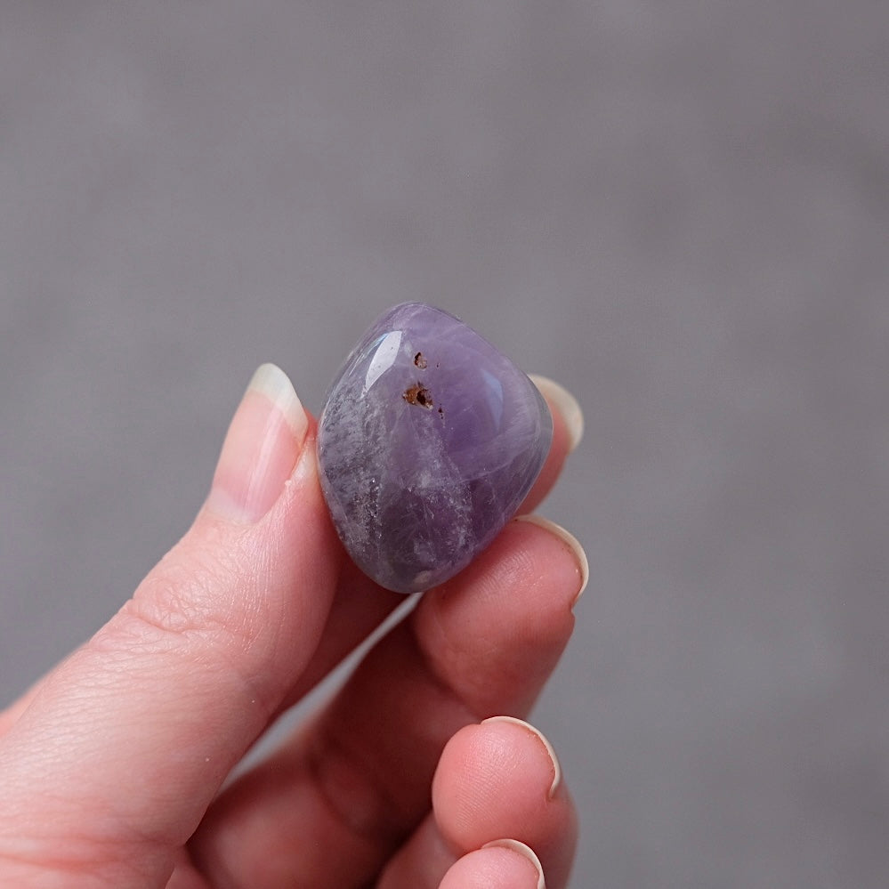 Chevron Amethyst Crystal Tumble | Amethyst Tumbled Stone