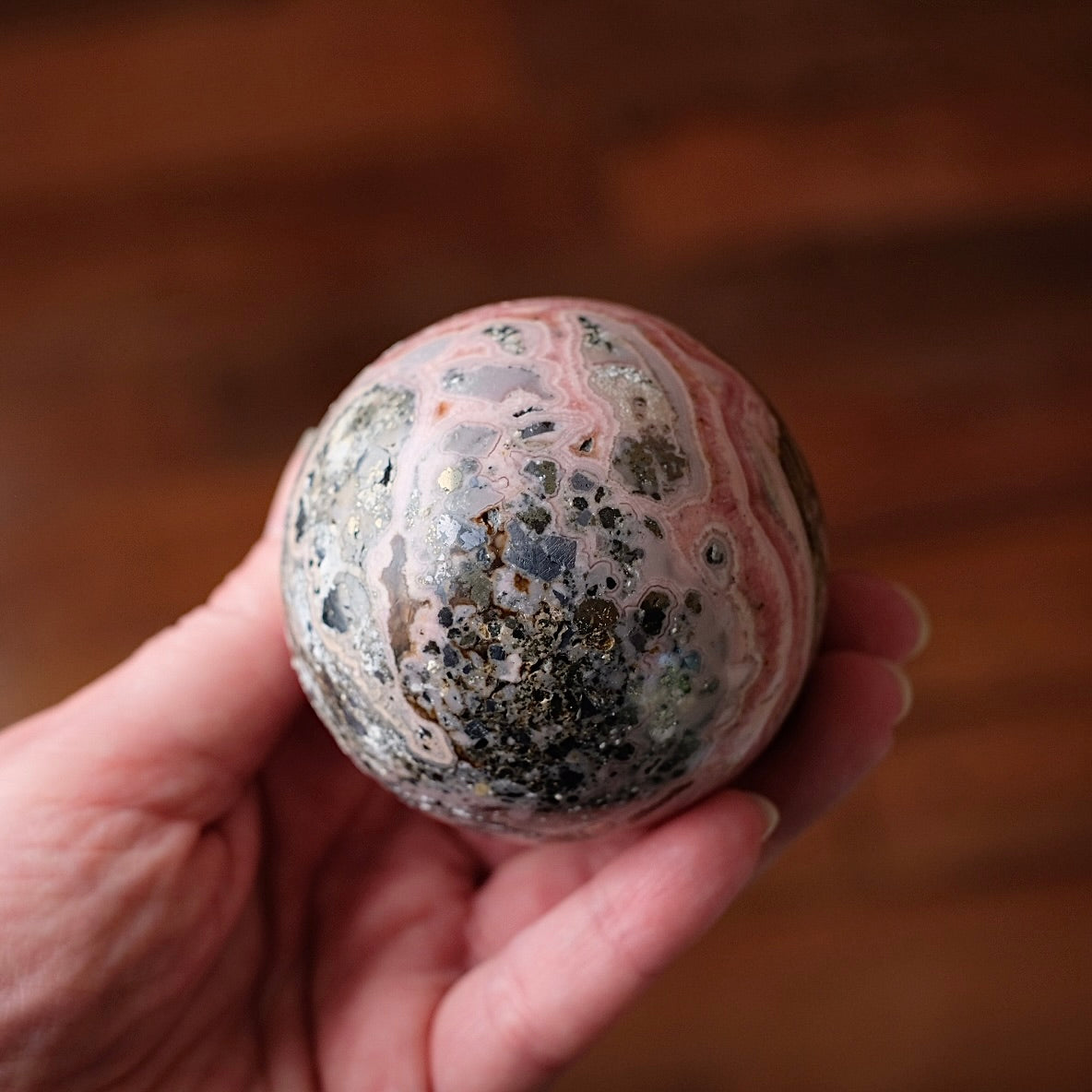 XL Rhodochrosite Sphere | Rhodochrosite Crystal Sphere