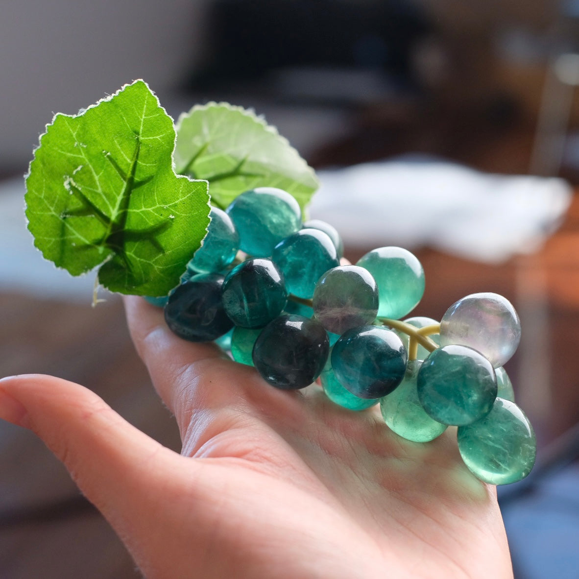 Fluorite Grape Bunch | Unique Artificial Crystal Grapes
