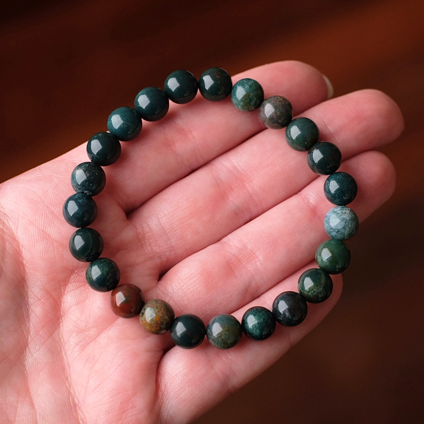 Bloodstone Bracelet | Heliotrope Crystal Bracelet