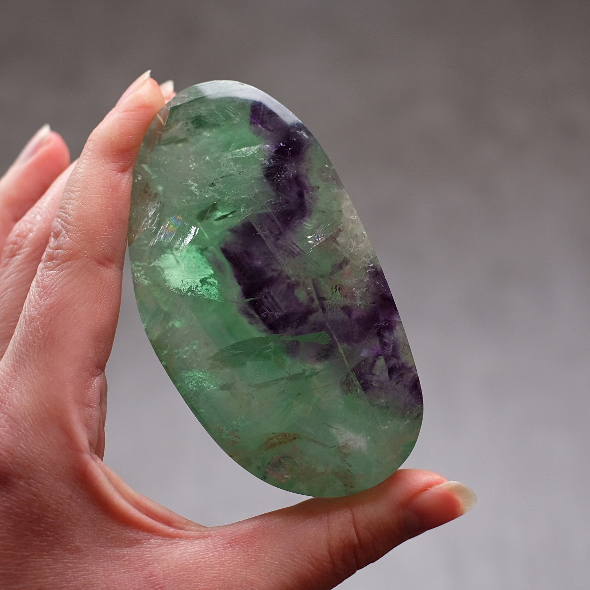 Rainbow Fluorite Crystal | Giant Fluorite Palm Stone