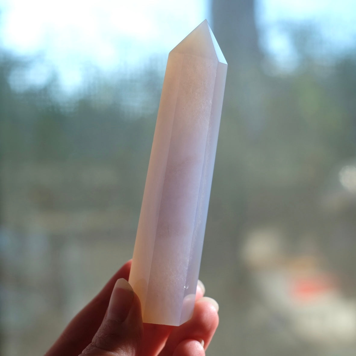 Blue Lace Agate Point | Blue Lace Agate Crystal Tower