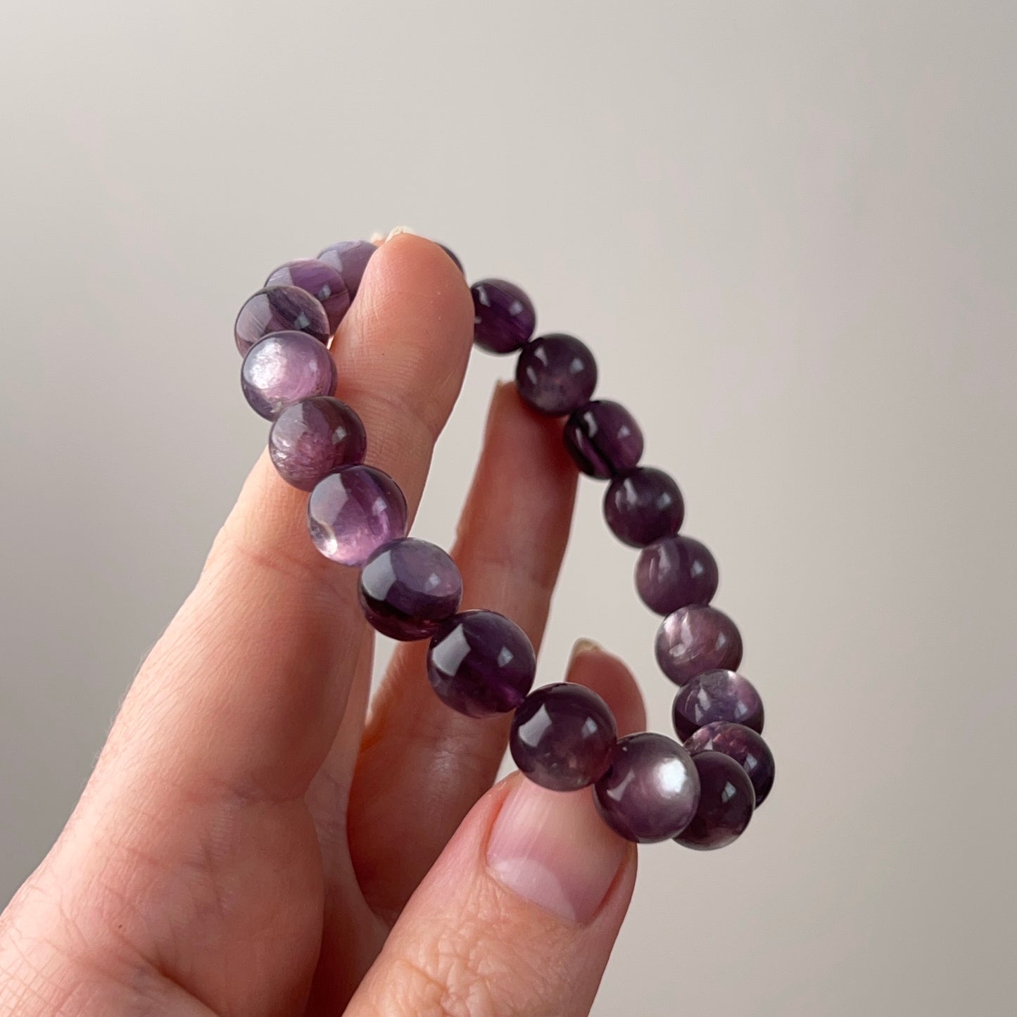 Gem Lepidolite Bracelet | High Quality Gem Lepidolite Stretch Bracelet