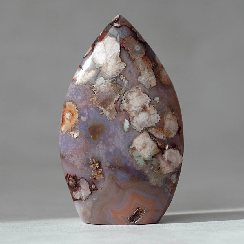 Flower Agate Freeform | Pretty Flower Agate Crystal Flame