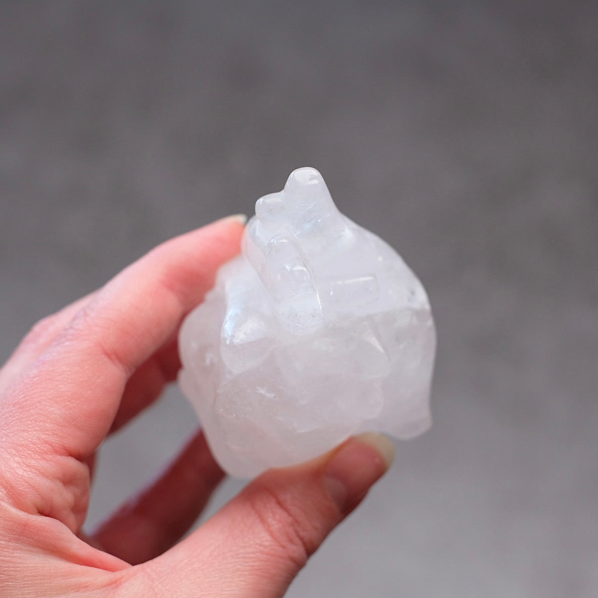 Clear Quartz Anatomical Heart Carving | Human Crystal Heart