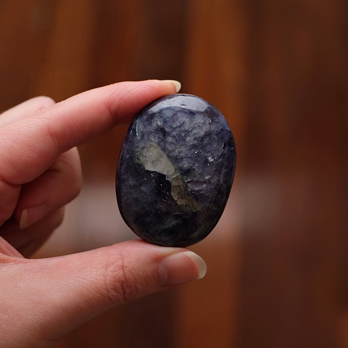 Iolite & Sunstone Palm | Cordierite Crystal Palmstone