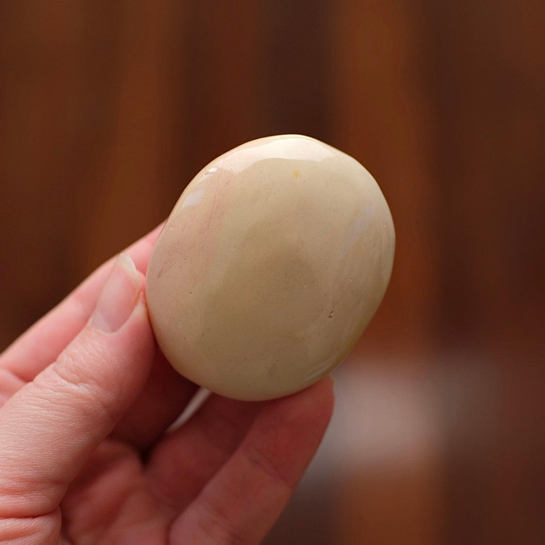 Mookaite Palm | Pink & Cream Mookaite Jasper Palm Stone