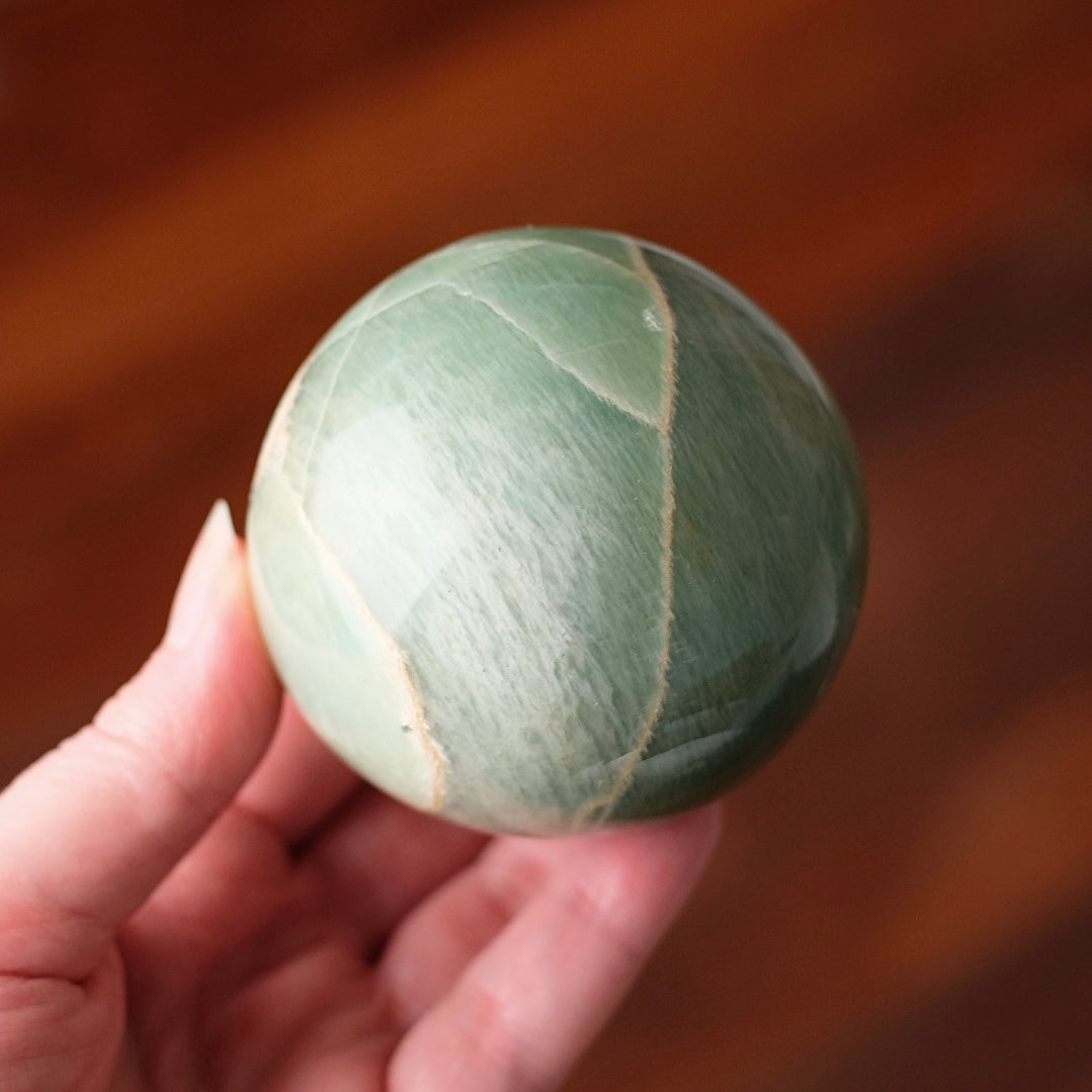 Garnierite Sphere | Green Moonstone Crystal Sphere