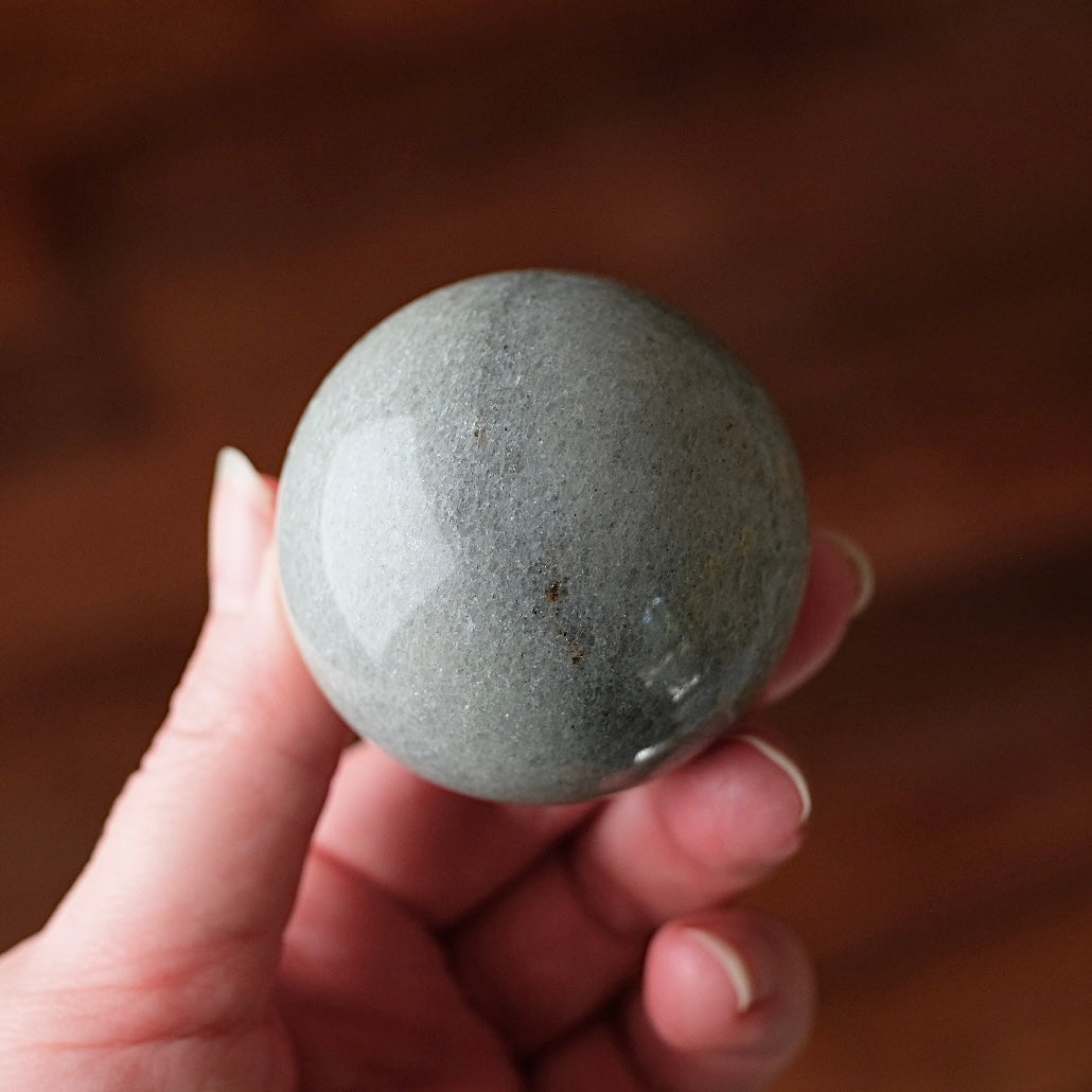 Silver Aventurine Sphere | Sage Mica Crystal Sphere