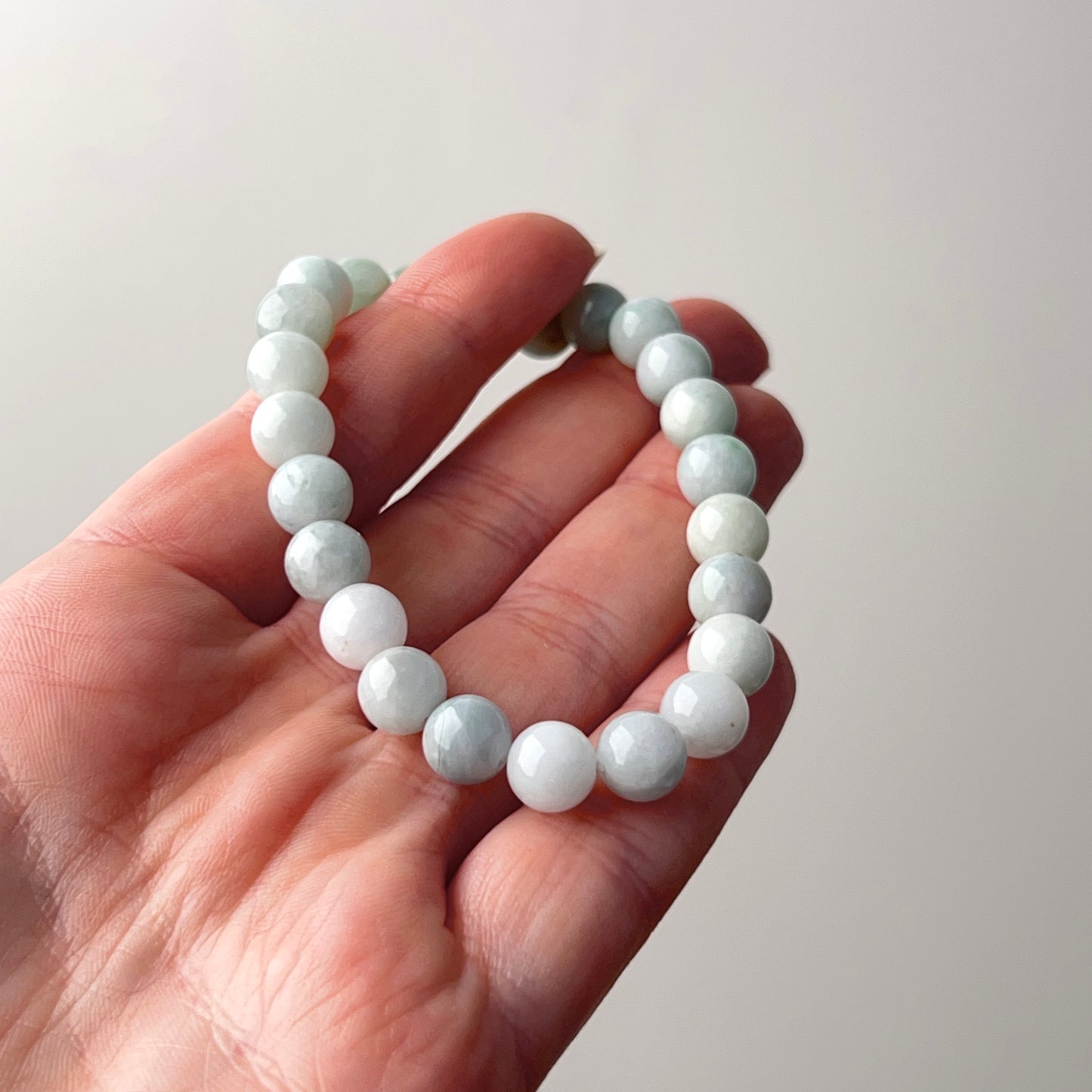 Green Jadeite Bracelet | Burmese Jade Stretch Bracelet
