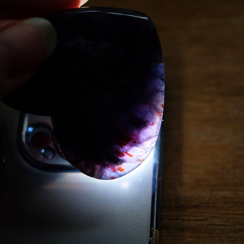 Iolite w. Sunstone Heart | Gem Iolite Crystal Heart