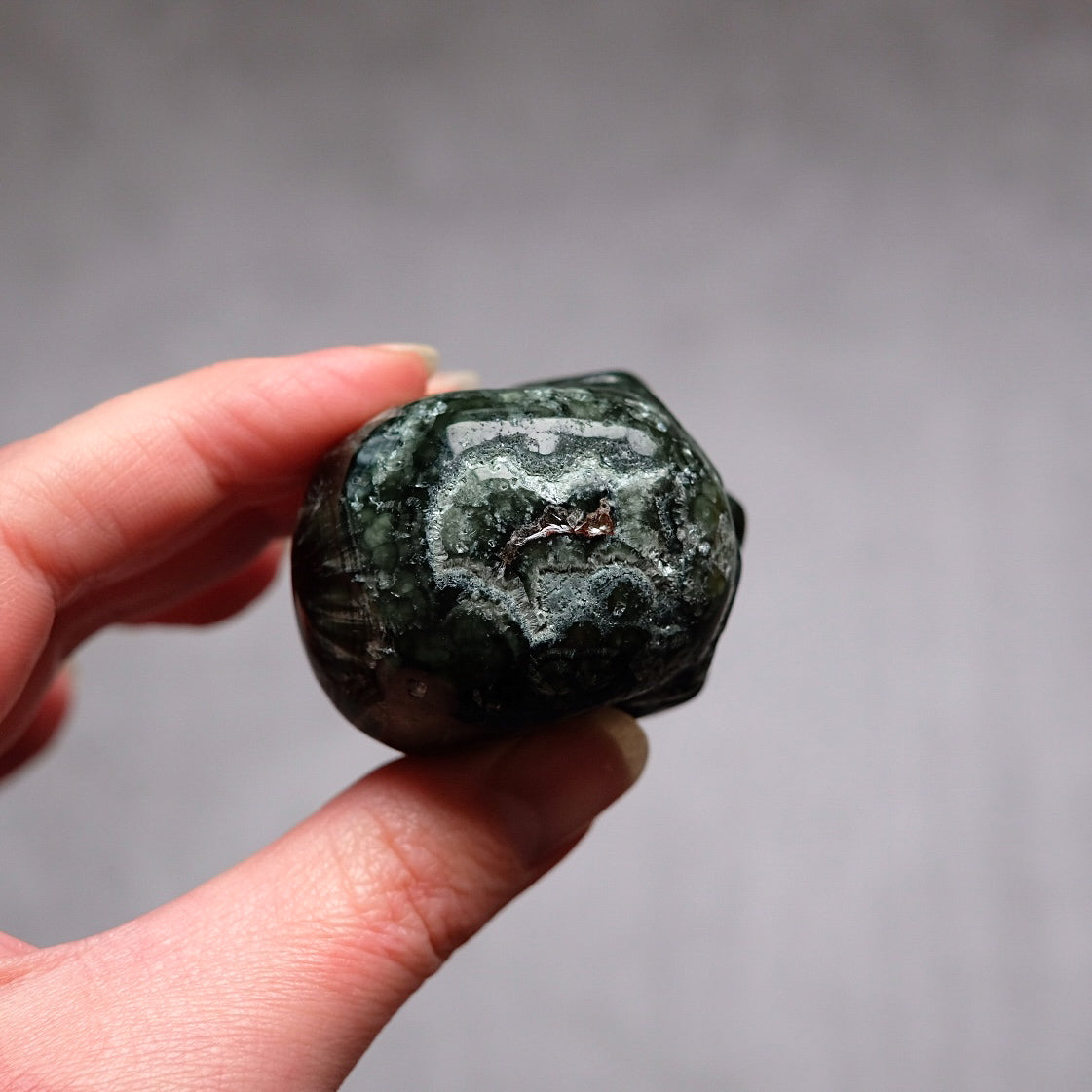 Seraphinite Crystal Skull | Rare Skull Carving