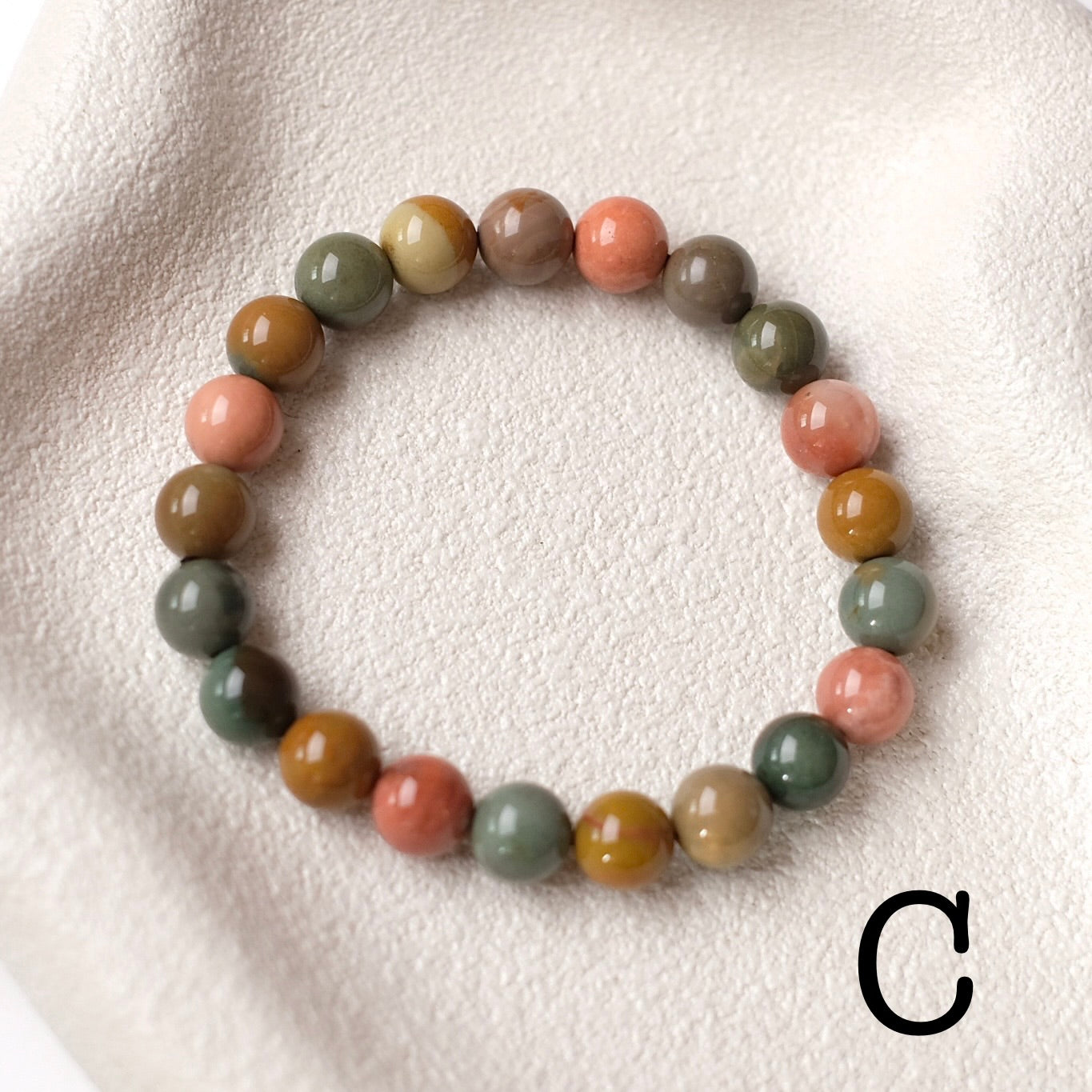 Alashan Agate Bracelet | Crystal Stretch Bracelet
