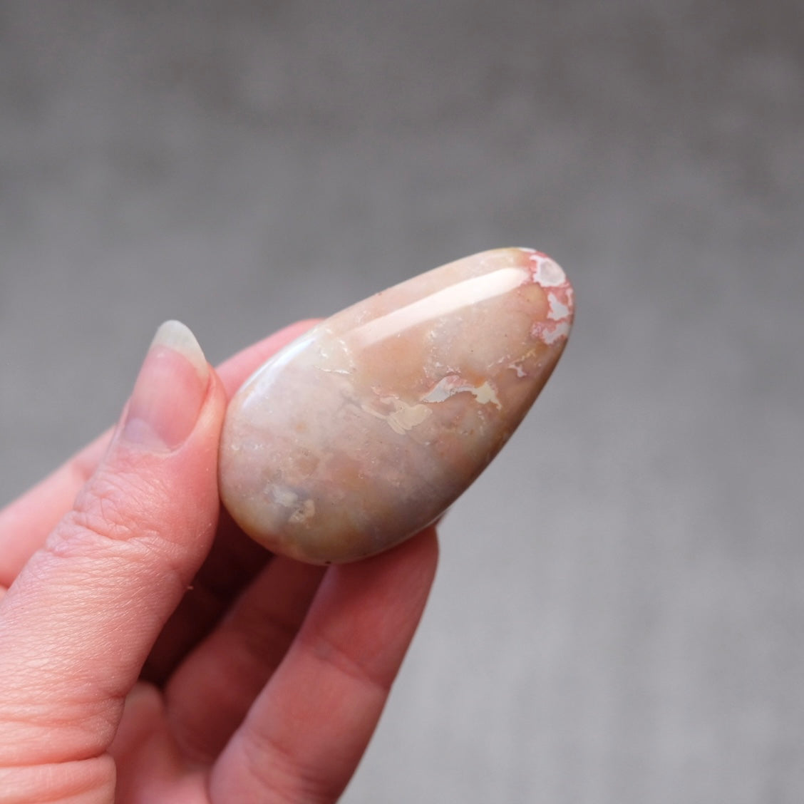 Pink Ocean Jasper Palm | OJ Crystal Pocket Stone