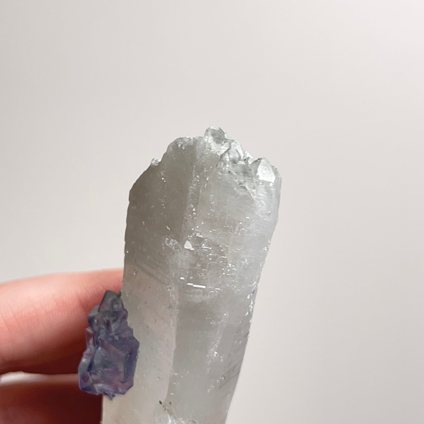 Yaogangxian Fluorite on Quartz Point | Quartz Crystal Specimen