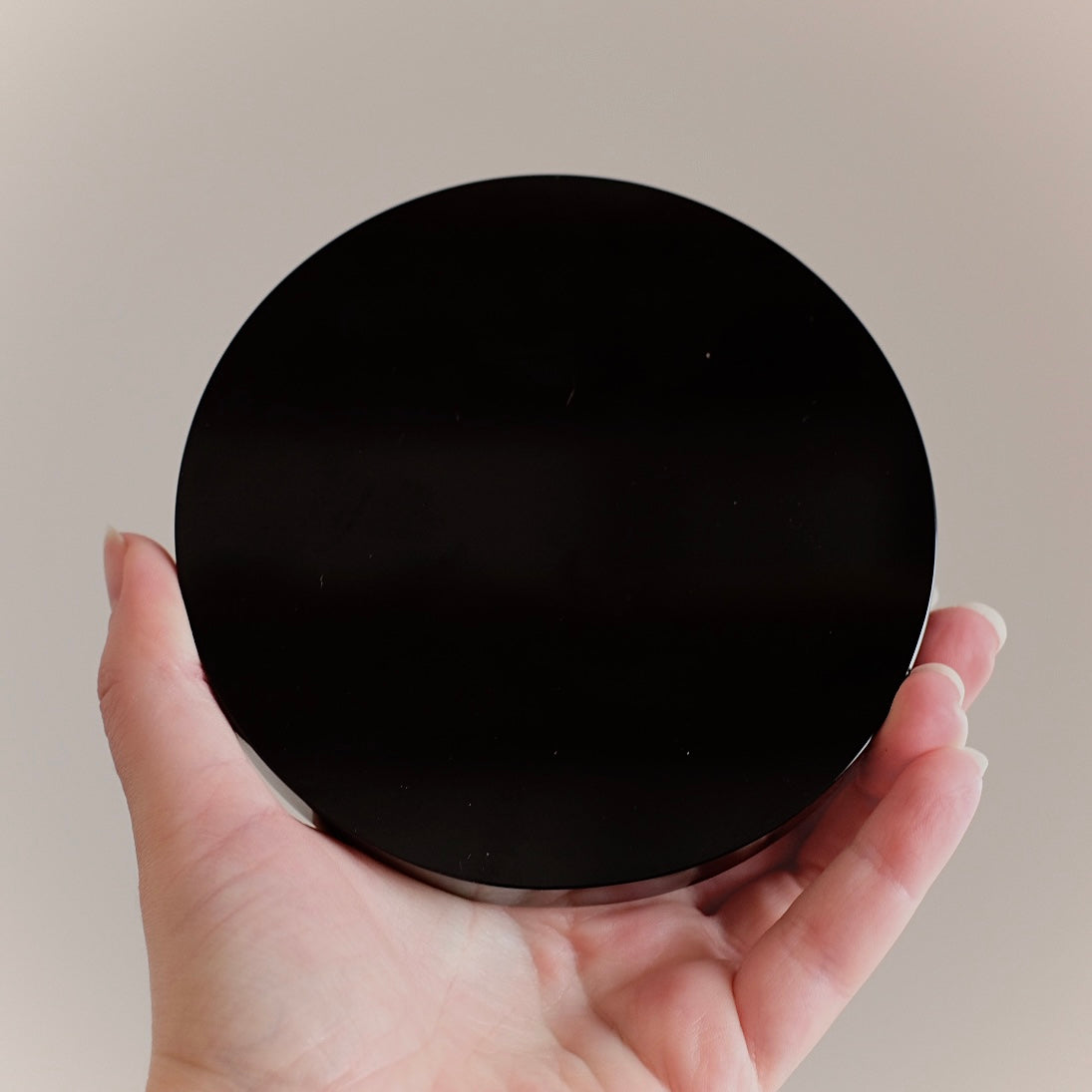 Black Obsidian Scrying Mirror | Black Divination Mirror