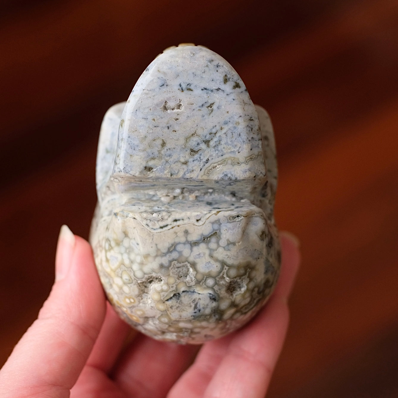Ocean Jasper Crystal Skull | Orbicular Jasper Stone Skull