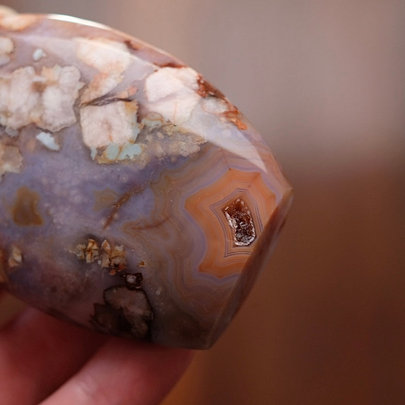 Flower Agate Freeform | Pretty Flower Agate Crystal Flame