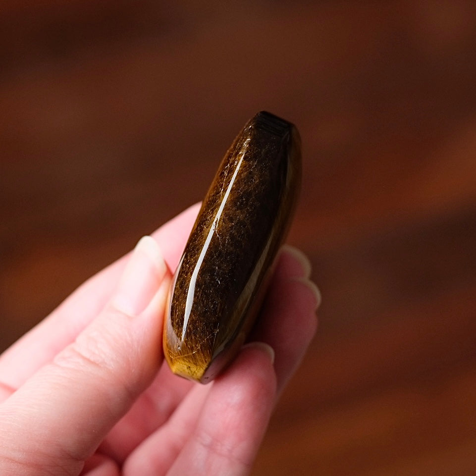 Tiger Eye Palm | Tigers Eye Crystal Palm Stone