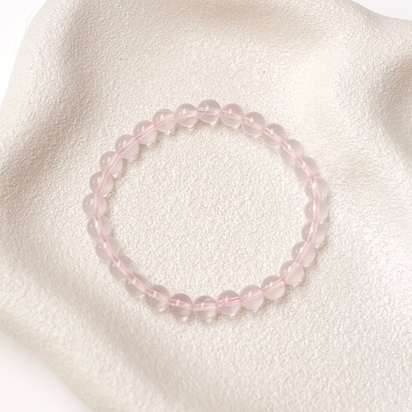 Mozambique Rose Quartz Bracelet | Crystal Stretch Bracelet