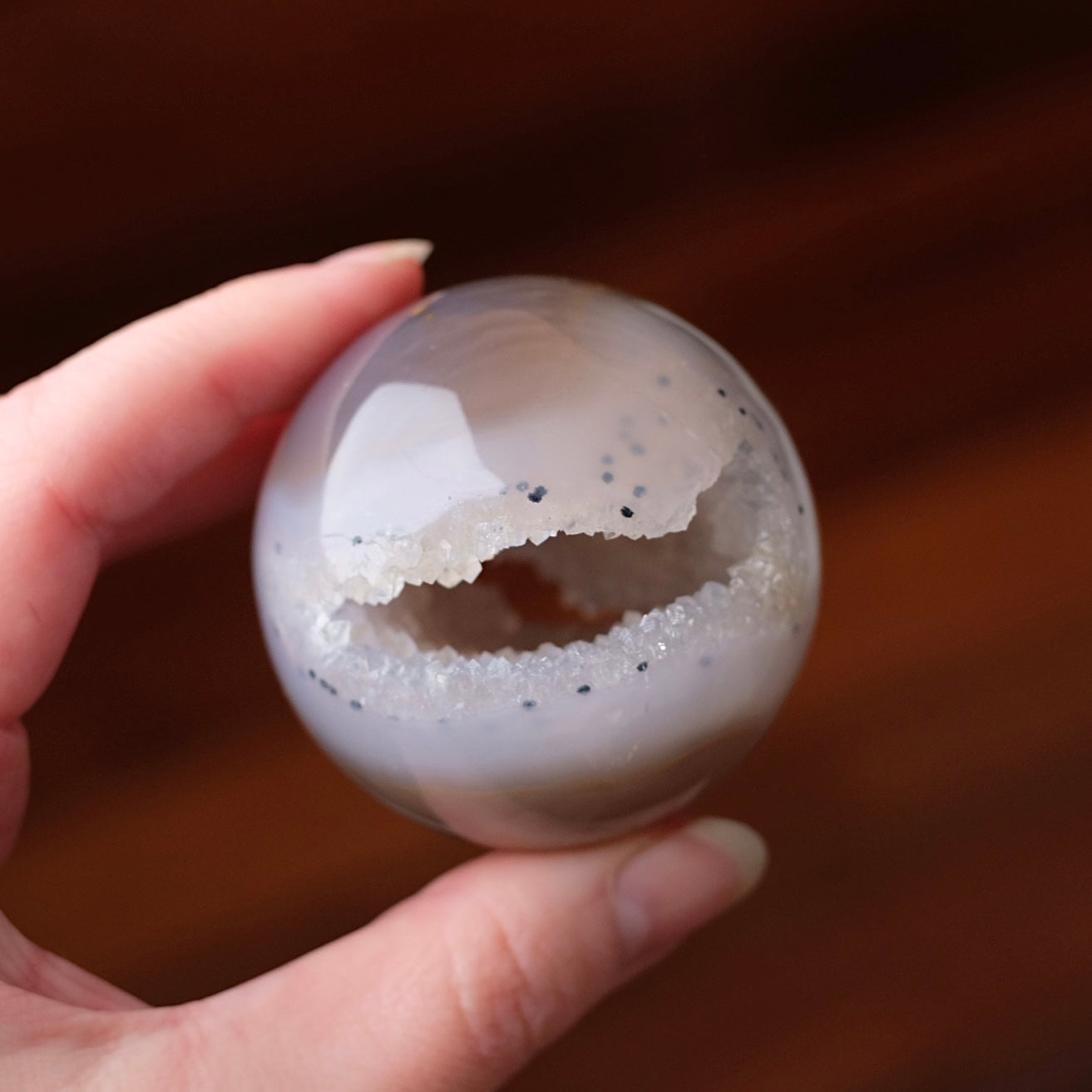 Druzy Agate Geode Sphere | Agate Crystal Sphere