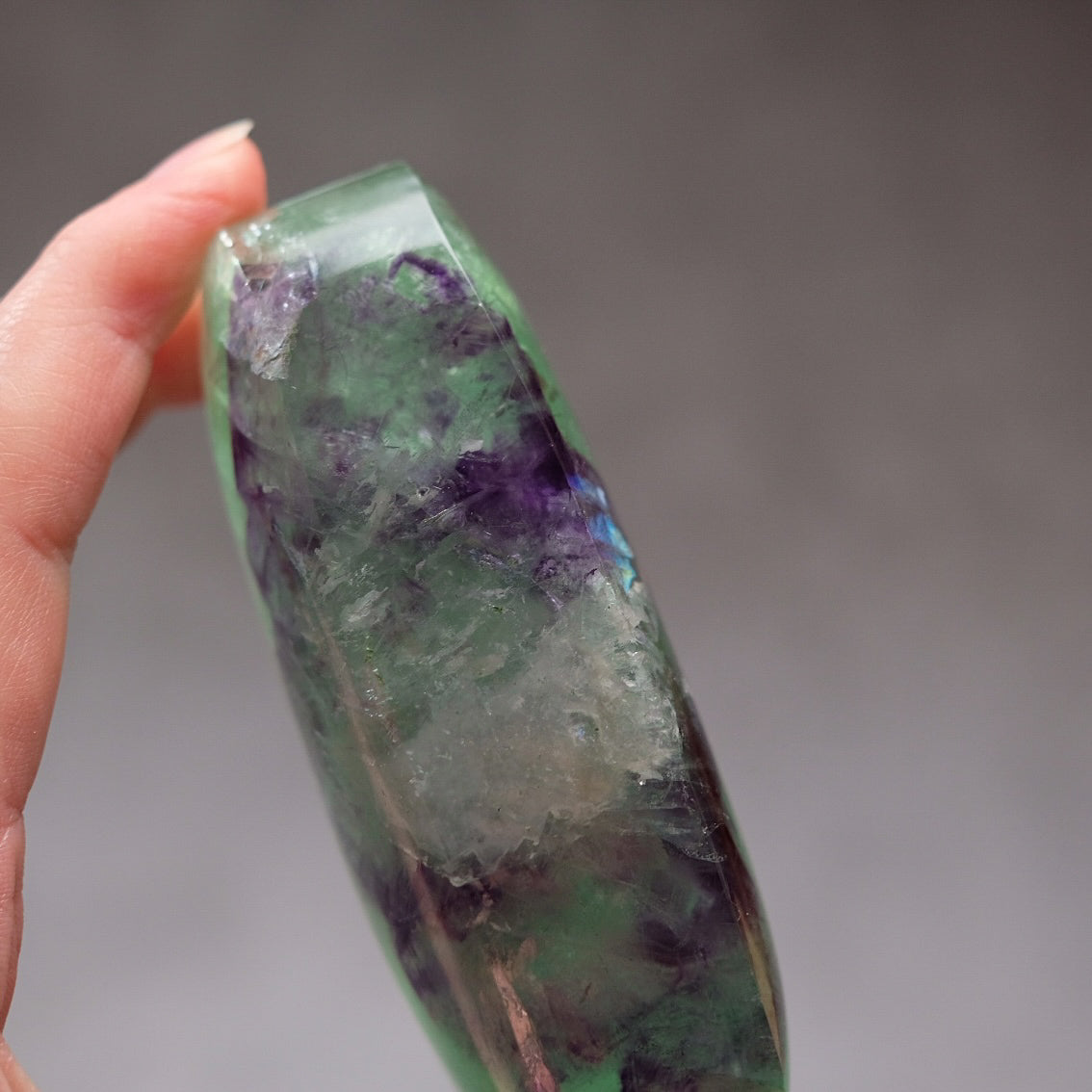 Rainbow Fluorite Crystal | Giant Fluorite Palm Stone