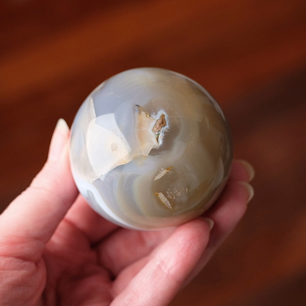 Banded Agate Sphere | Striped Agate Crystal Sphere