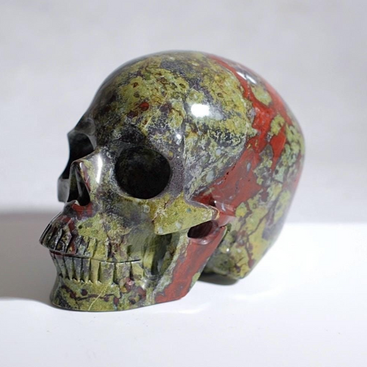 Dragon Blood Jasper Crystal Skull | Jasper Skull Carving