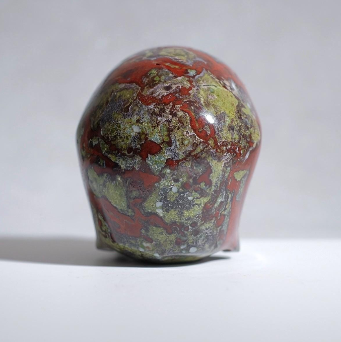 Dragon Blood Jasper Crystal Skull | Jasper Skull Carving