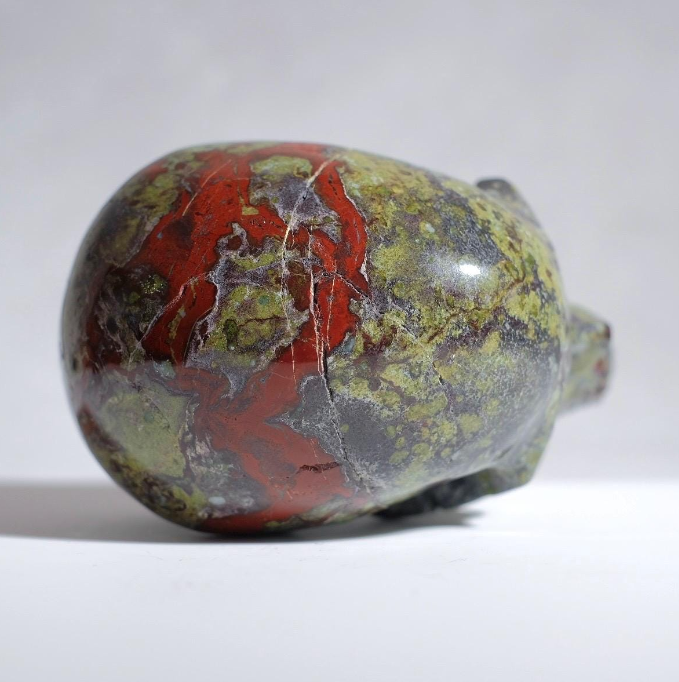 Dragon Blood Jasper Crystal Skull | Jasper Skull Carving