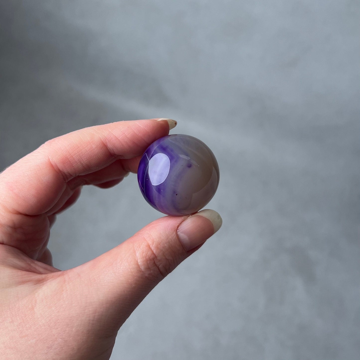 Purple Agate Sphere | Dyed Agate Crystal Sphere