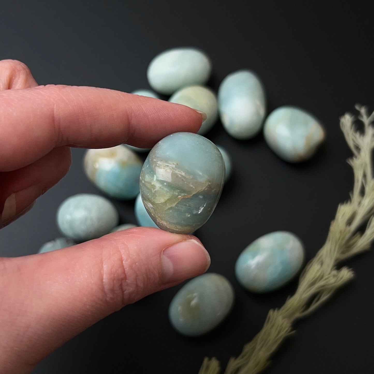 Azumar Tumbles | Sky Blue Quartz | Teal Quartz Tumbled Crystals