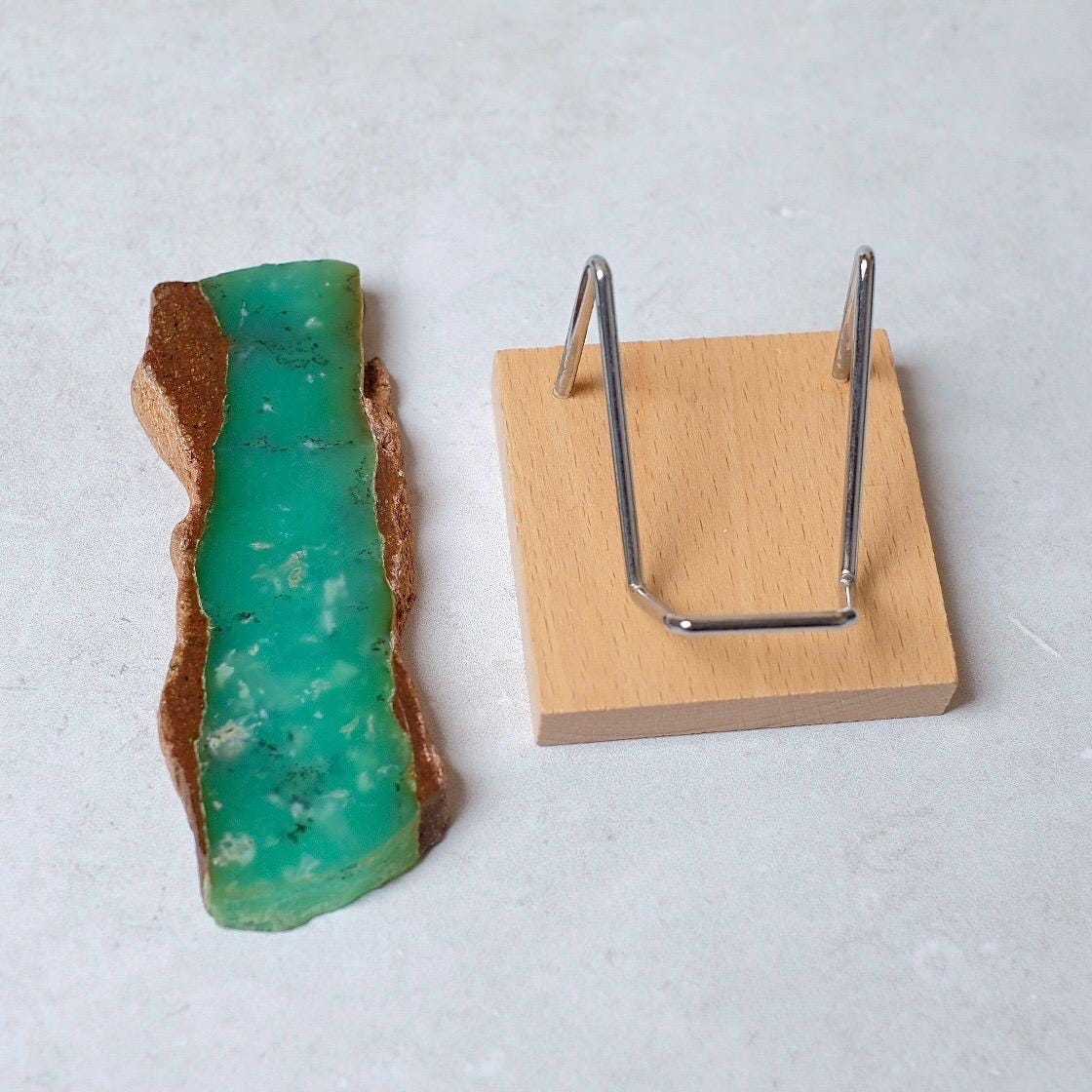 Australian Chrysoprase Slab | Polished Chrysoprase Crystal Slice