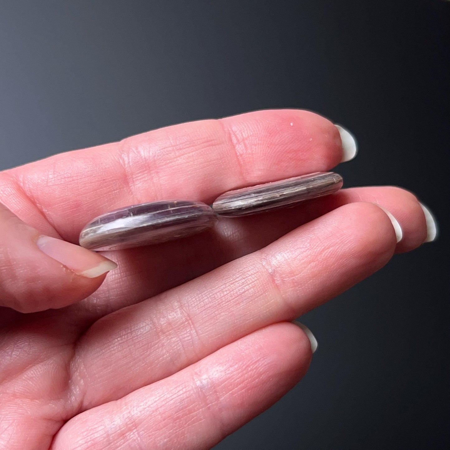 Gem Lepidolite Stone | Gemmy Purple Mica Crystal Cab