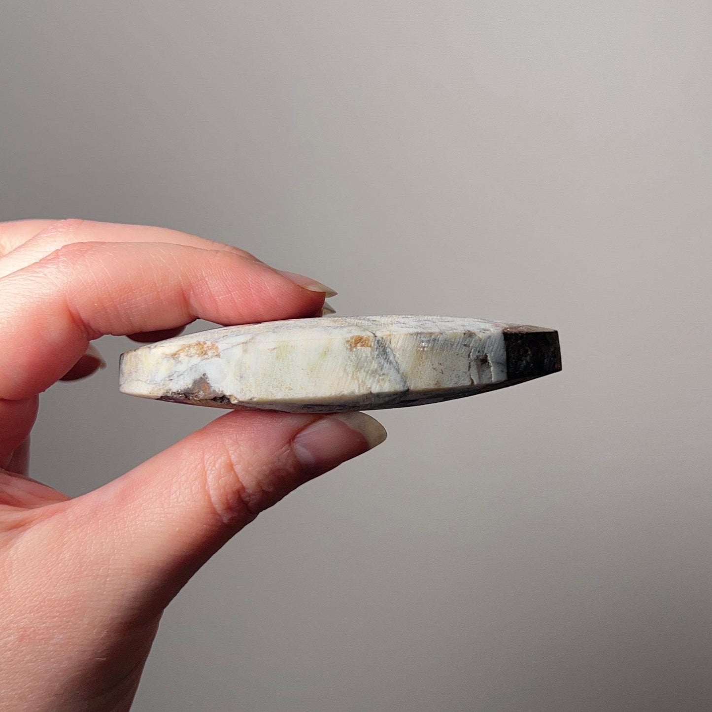 Purpurite Palm | Purpurite Heterosite Crystal Palmstone