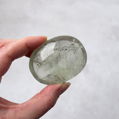 Prasiolite Palm | Green Amethyst Crystal Palmstone