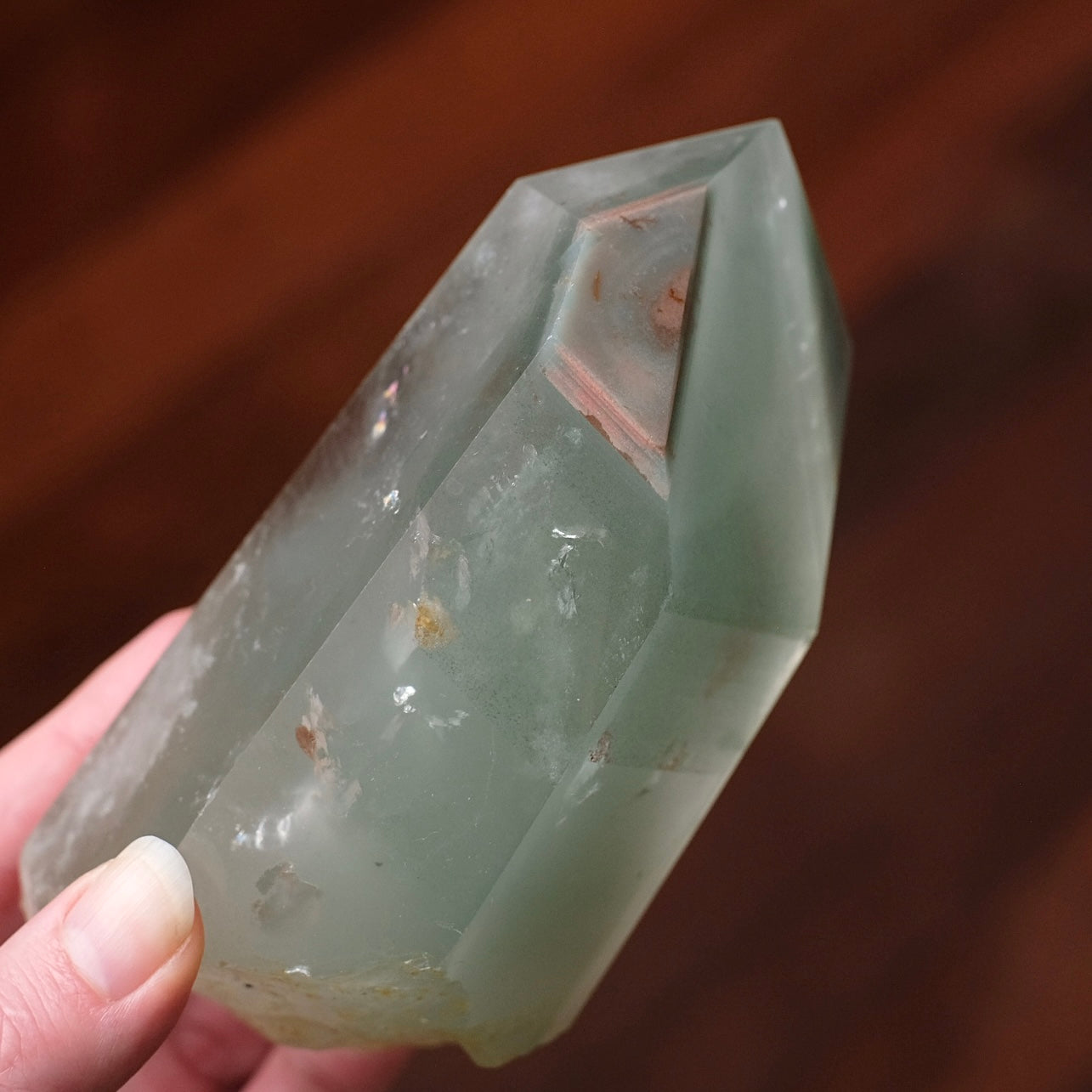 XL Chlorite Quartz Point | Phantom Quartz Crystal