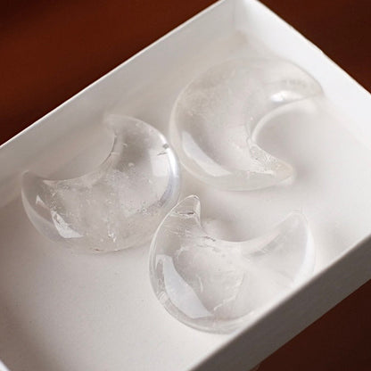 Clear Quartz Moons | Quartz Crystal Moon