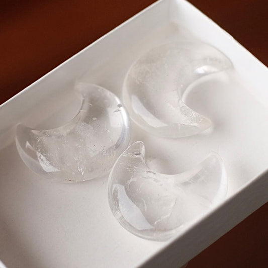Clear Quartz Moons | Quartz Crystal Moon